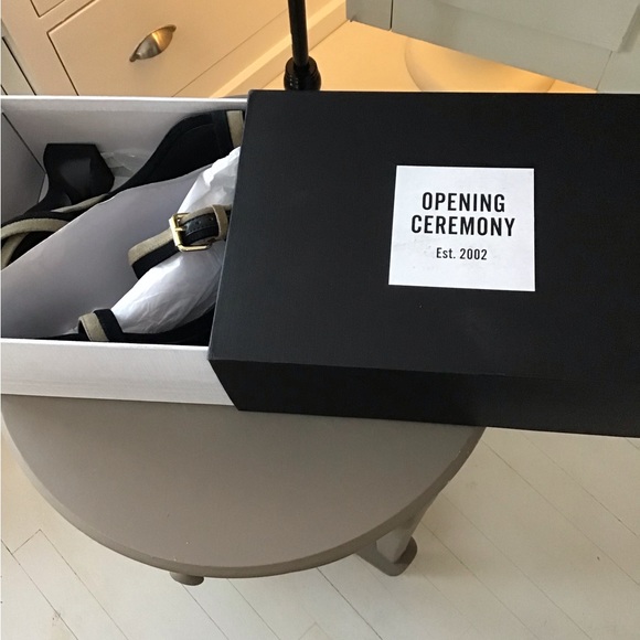 NIB Opening Ceremony Elzpeth Swirl Heel Sandals - Picture 9 of 13